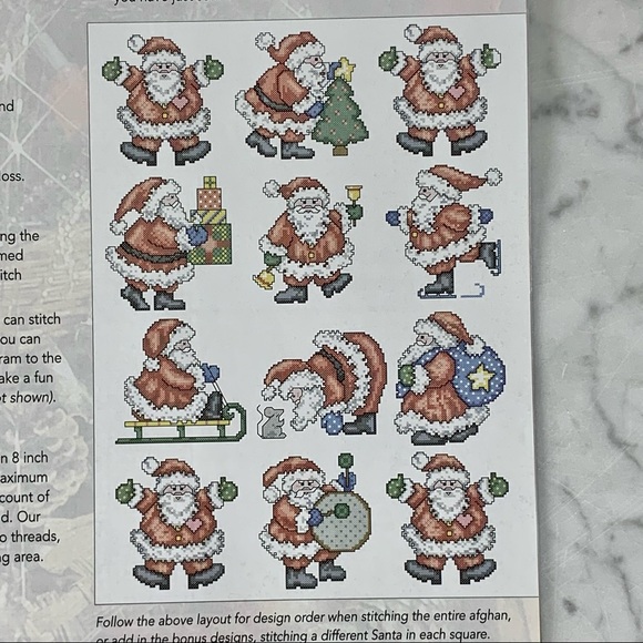 Whimsical Santa’s Counted Cross-Stitch booklet by Zweigart - Picture 3 of 3